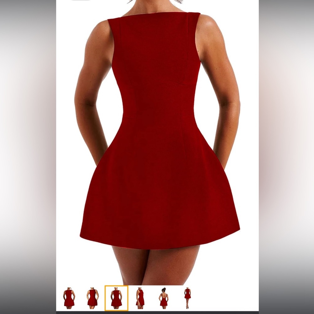Mock Neck Slim Fit A-line Mini Dress